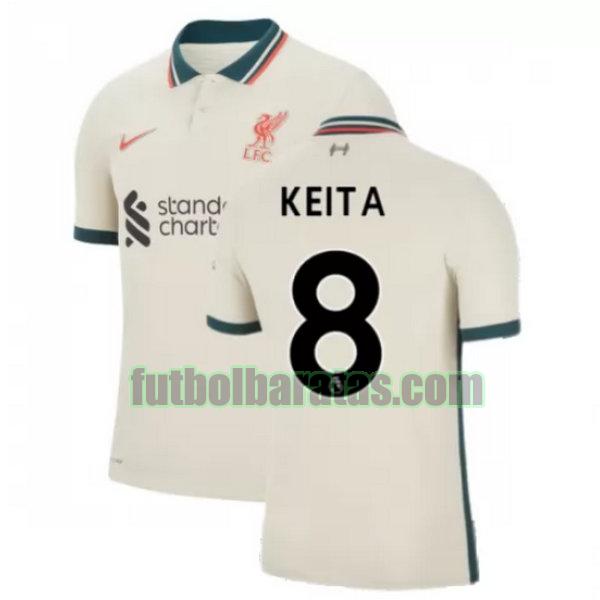 camiseta keita 8 liverpool 2021 2022 amarillo segunda