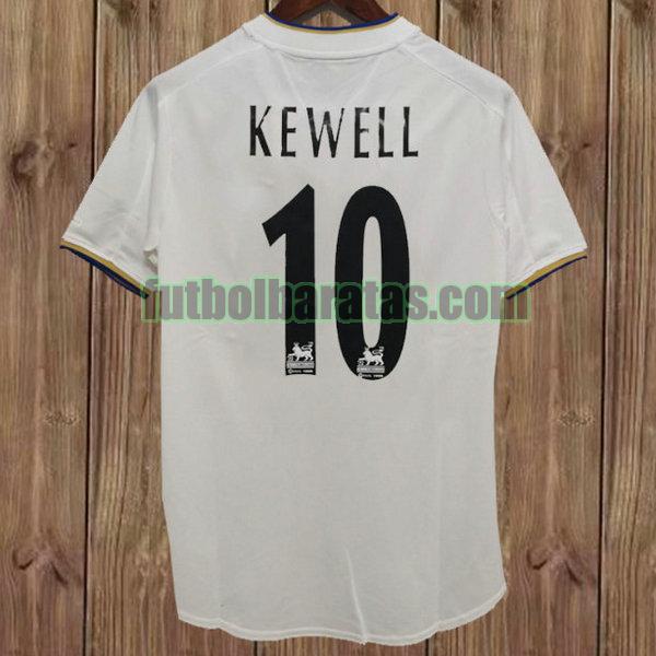 camiseta kewell 10 leeds united 2000-2002 blanco primera