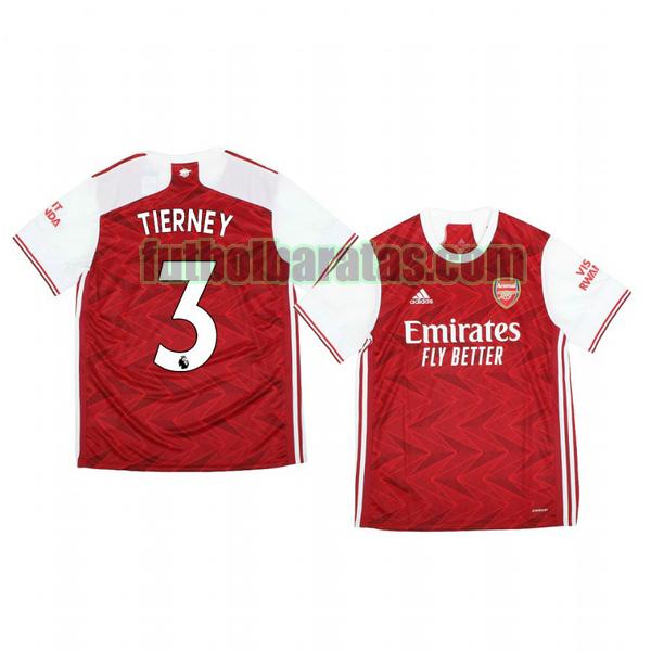 camiseta kieran tierney 3 camiseta arsenal 2020-2021 primera