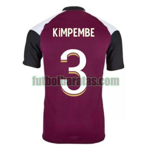 camiseta kimpembe 3 paris saint germain 2020-2021 púrpura tercera