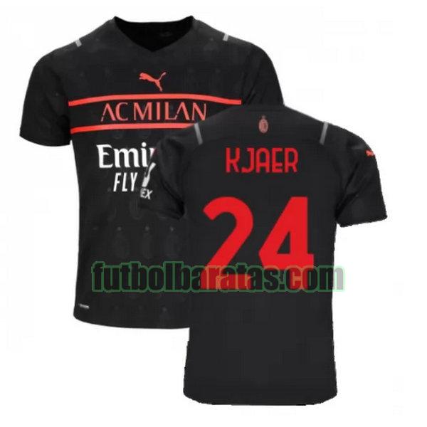 camiseta kjaer 24 ac milan 2021 2022 negro tercera