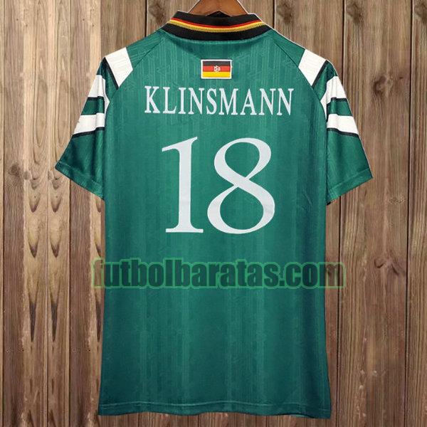 camiseta klinsmann 18 alemania 1996 verde segunda