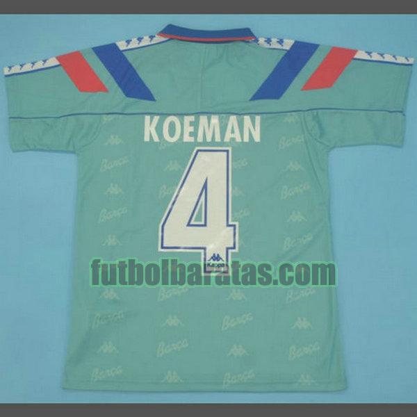 camiseta koeman 4 barcelona 1992-1995 azul segunda