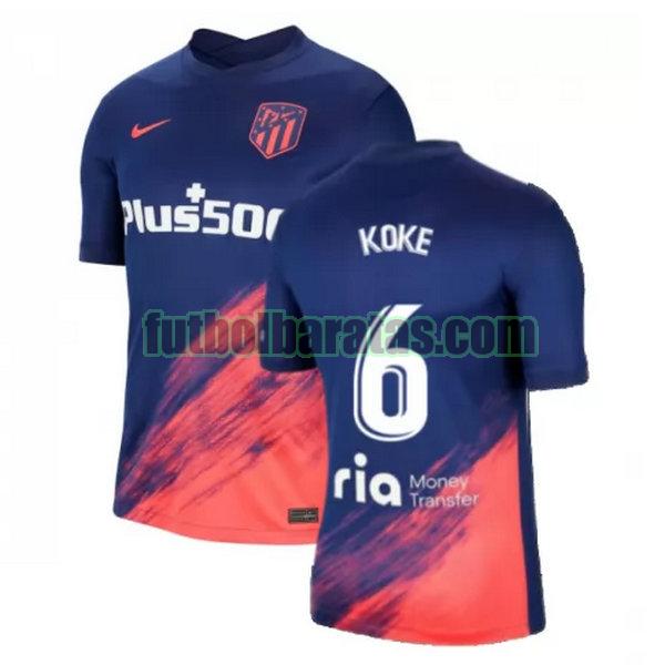 camiseta koke 6 atletico madrid 2021 2022 azul negro segunda