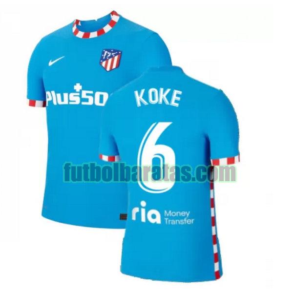 camiseta koke 6 atletico madrid 2021 2022 azul tercera