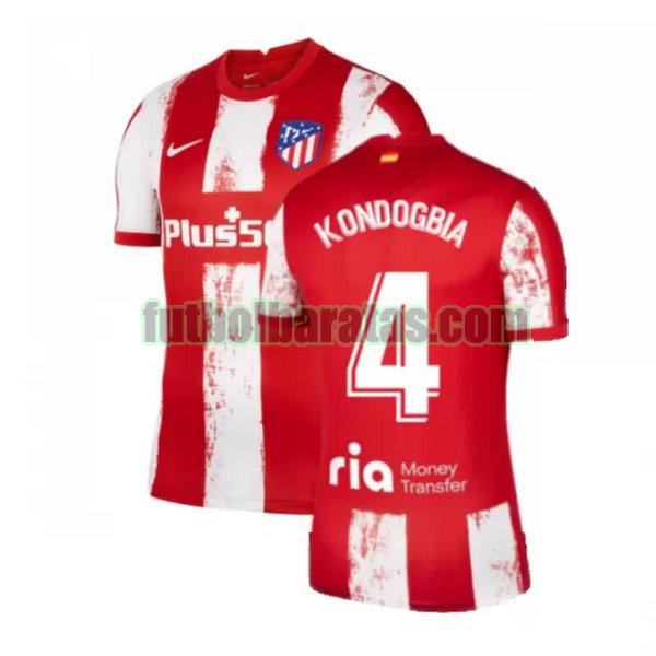 camiseta kondogbia 4 atletico madrid 2021 2022 rojo blanco primera