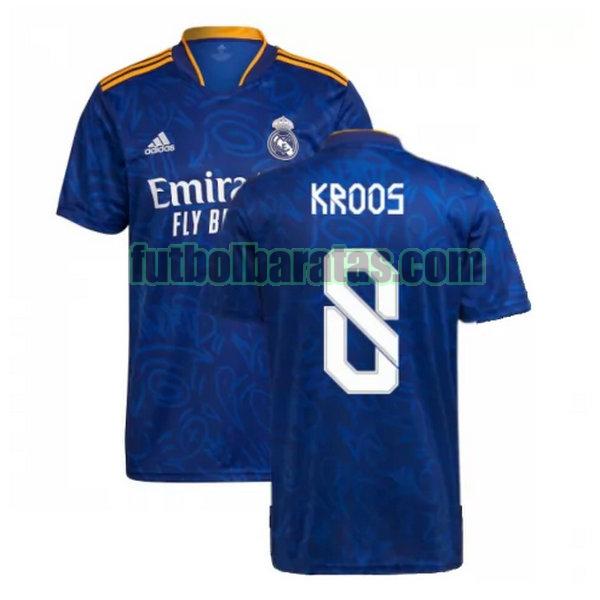 camiseta kroos 8 real madrid 2021 2022 azul segunda