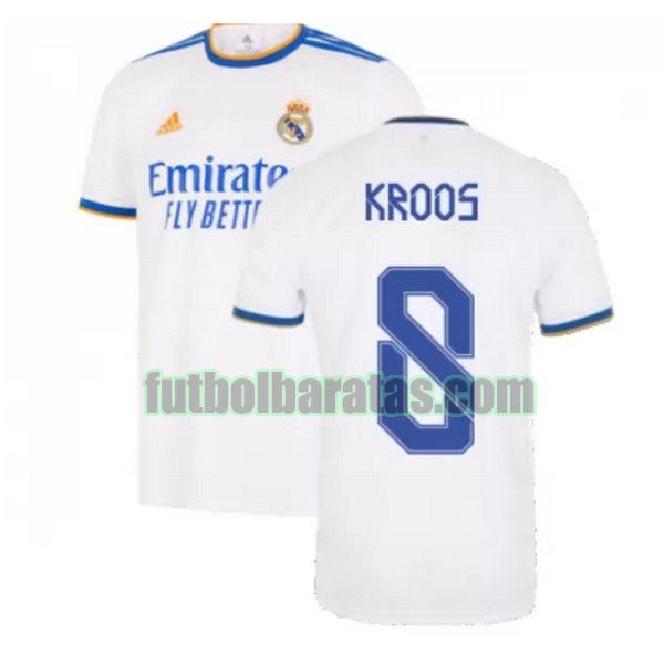 camiseta kroos 8 real madrid 2021 2022 blanco primera