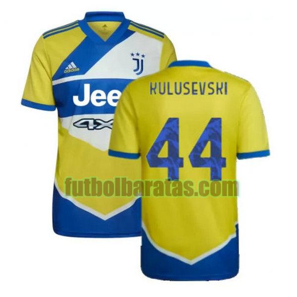 camiseta kulusevski 44 juventus 2021 2022 amarillo azul tercera