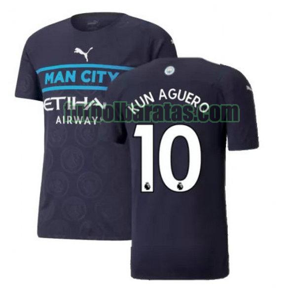 camiseta kun aguero 10 manchester city 2021 2022 negro tercera