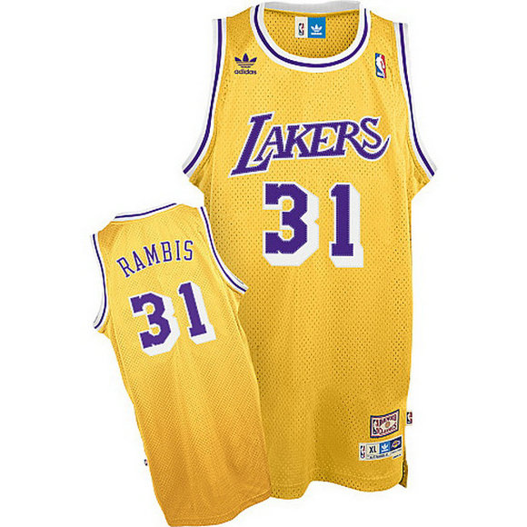 camiseta kurt rambis 31 los angeles lakers soul amarillo