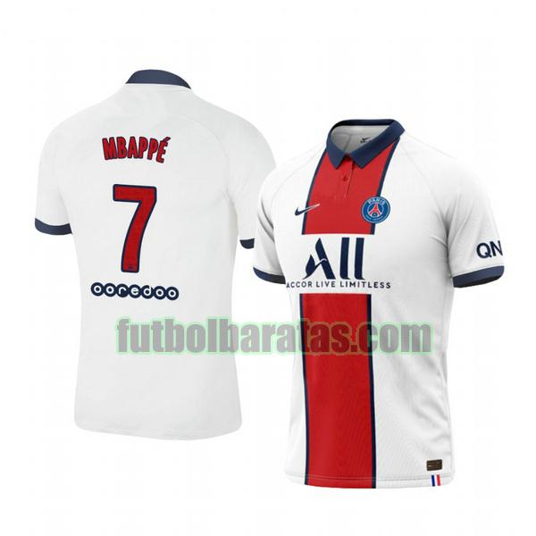 camiseta kylian mbappe 7 camiseta paris saint germain 2020-2021 segunda