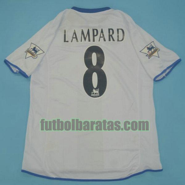 camiseta lampard 8 chelsea 2003-2005 blanco segunda