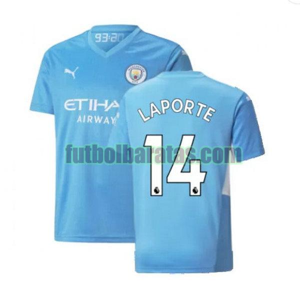 camiseta laporte 14 manchester city 2021 2022 azul primera