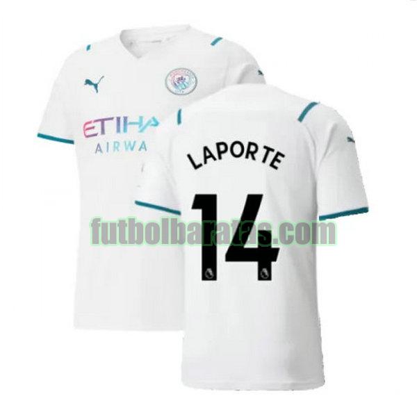 camiseta laporte 14 manchester city 2021 2022 blanco segunda