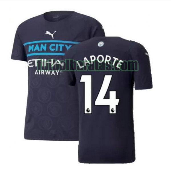 camiseta laporte 14 manchester city 2021 2022 negro tercera