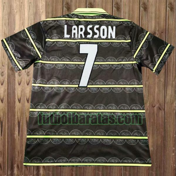 camiseta larsson 7 celtic 1998-1999 negro segunda