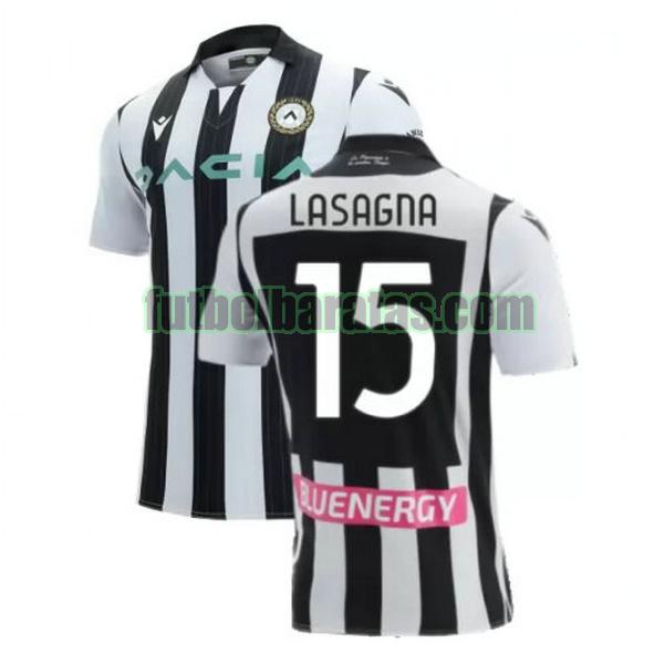 camiseta lasagna 15 udinese 2021 2022 negro blanco primera