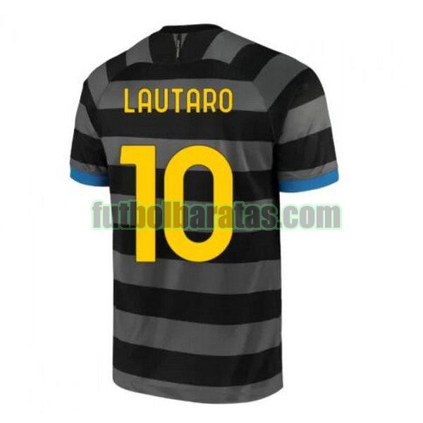 camiseta lautaro 10 inter milan 2020-2021 gris tercera