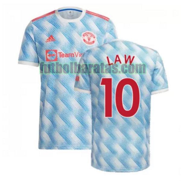 camiseta law 10 manchester united 2021 2022 azul segunda