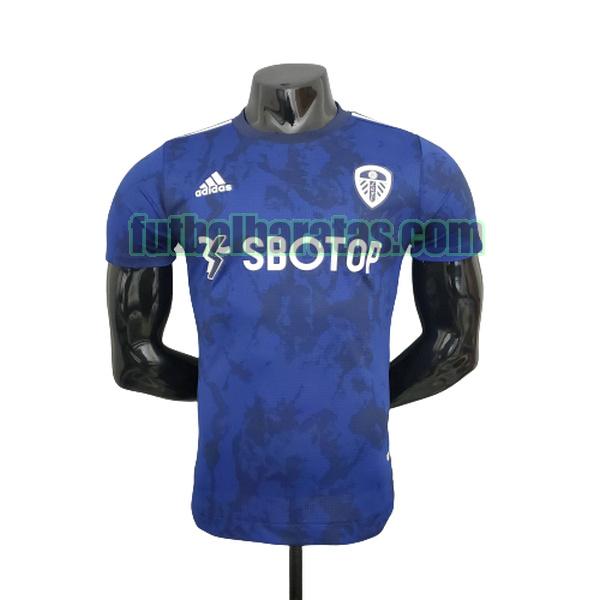 camiseta leeds united 2021 2022 azul segunda player