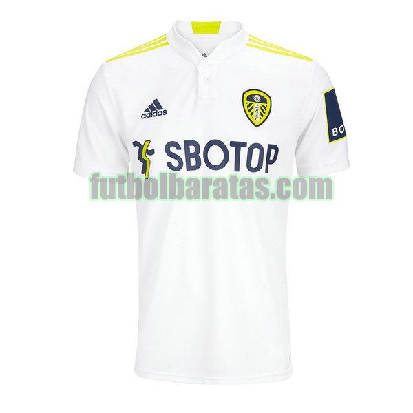 camiseta leeds united 2021 2022 blanco primera equipacion