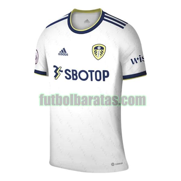 camiseta leeds united 2022 2023 blanco primera