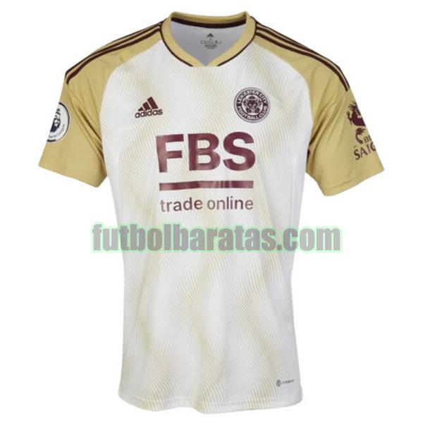 camiseta leicester city 2022 2023 blanco tercera
