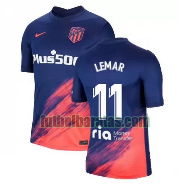 camiseta lemar 11 atletico madrid 2021 2022 azul negro segunda