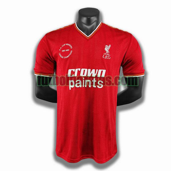 camiseta liverpool 1985 1986 rojo primera player