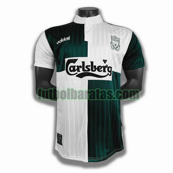 camiseta liverpool 1995 verde blanco segunda player