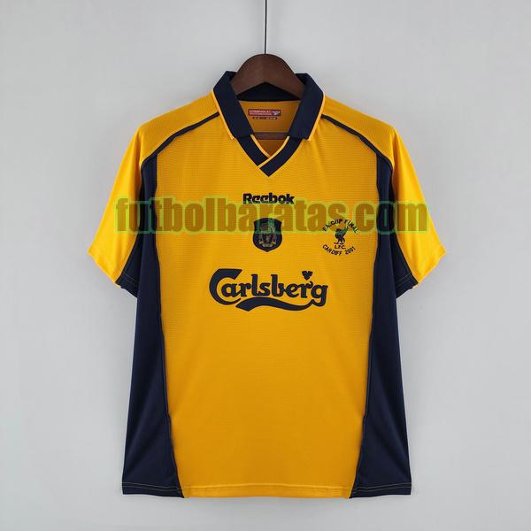 camiseta liverpool 2000 2001 amarillo segunda