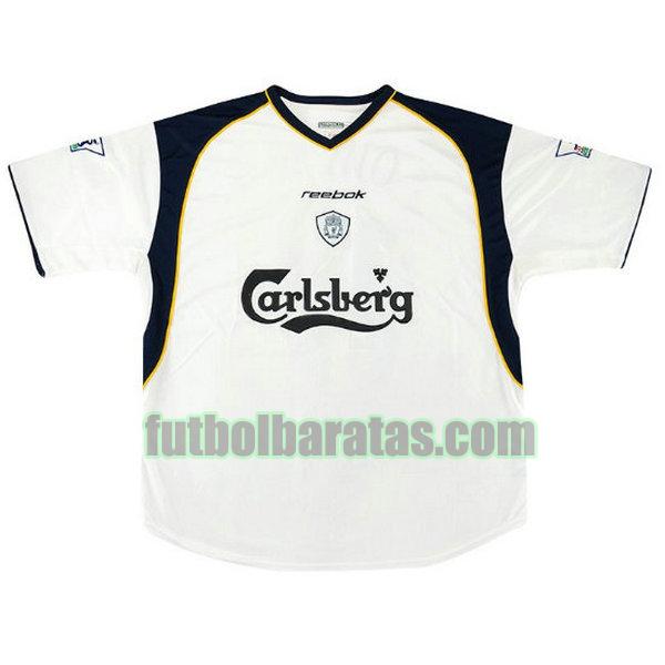 camiseta liverpool 2001-2002 blanco segunda