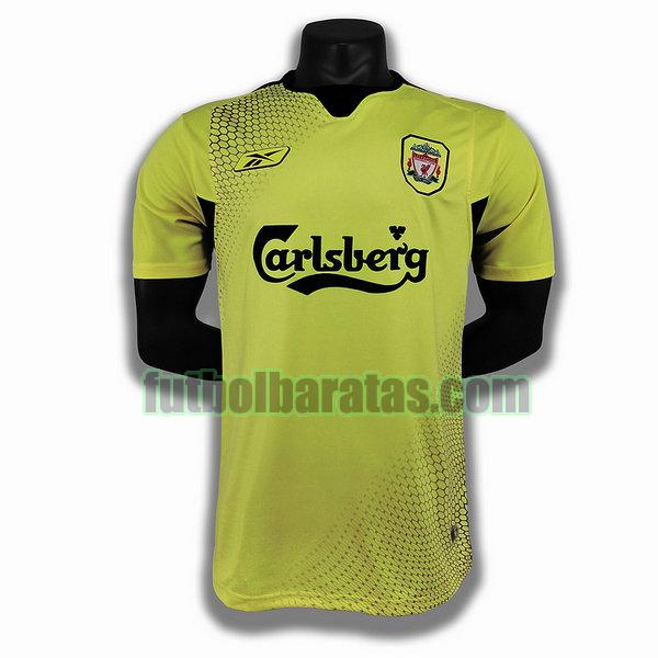 camiseta liverpool 2004 2005 amarillo segunda player