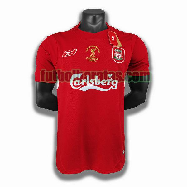 camiseta liverpool 2005 rojo primera player