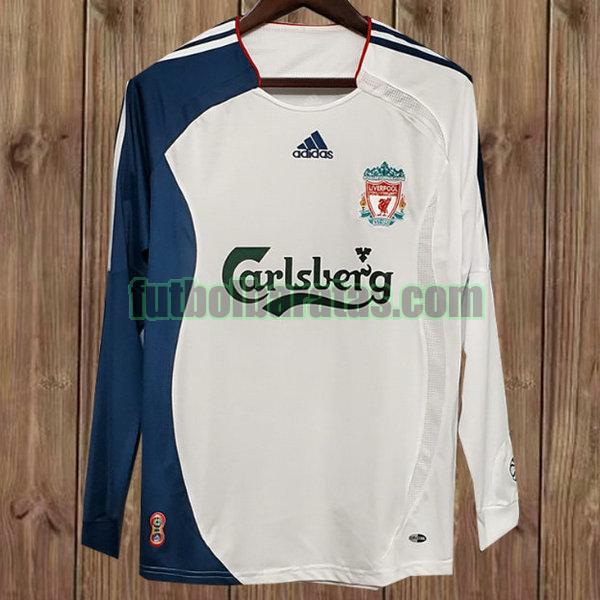 camiseta liverpool 2006-2007 blanco tercera