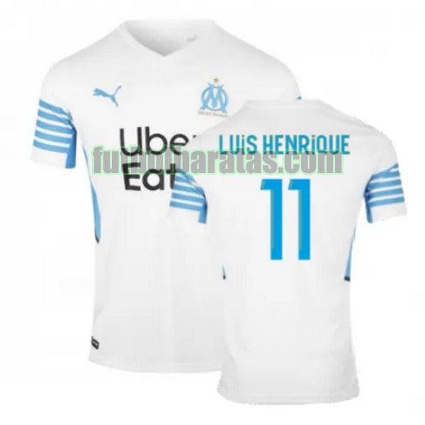 camiseta luis henrique 11 marsella 2021 2022 blanco primera