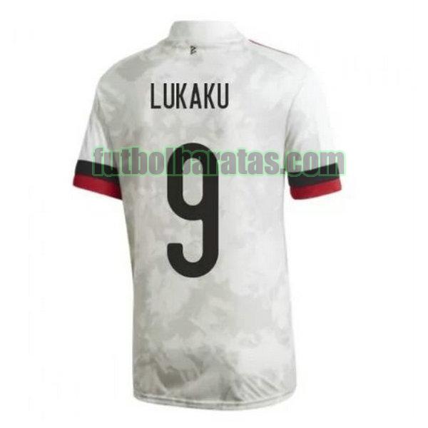 camiseta lukaku 9 bélgica 2020-2021 blanco segunda