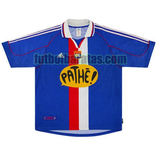 camiseta lyon 2000-2001 azul tercera