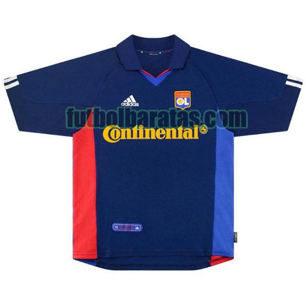 camiseta lyon 2001-2002 azul segunda