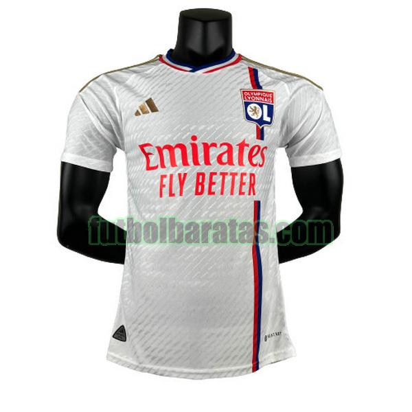 camiseta lyon 2023 2024 blanco primera player