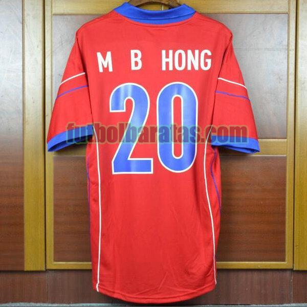 camiseta m b hong 20 corea 1998 rojo primera