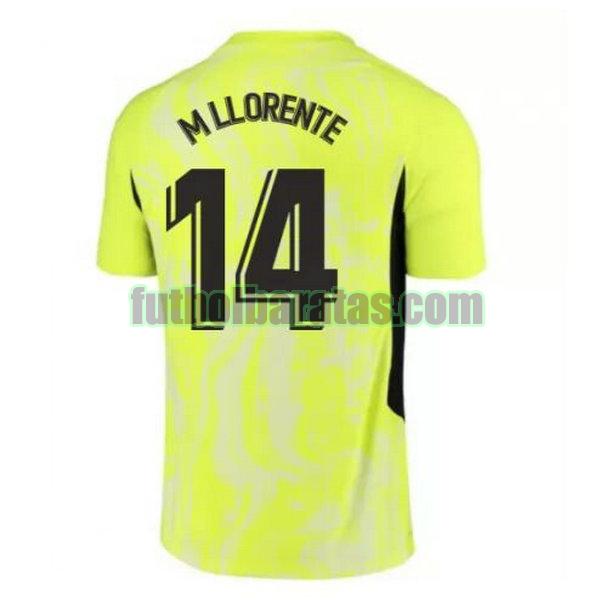 camiseta m llorente 14 atletico madrid 2020-2021 verde tercera