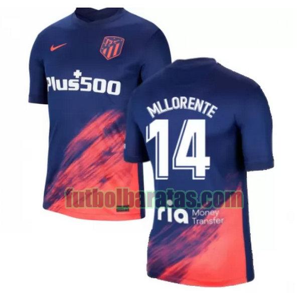 camiseta m llorente 14 atletico madrid 2021 2022 azul negro segunda