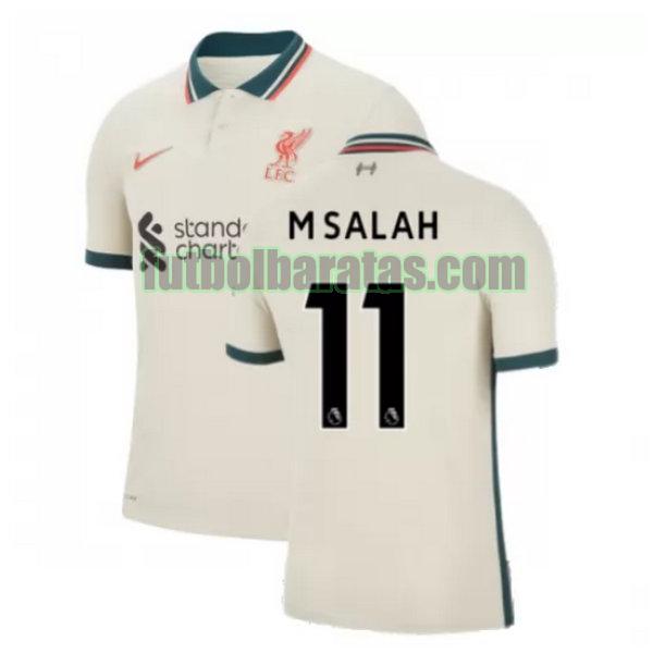 camiseta m salah 11 liverpool 2021 2022 amarillo segunda