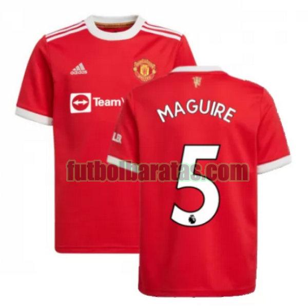 camiseta maguire 5 manchester united 2021 2022 rojo primera