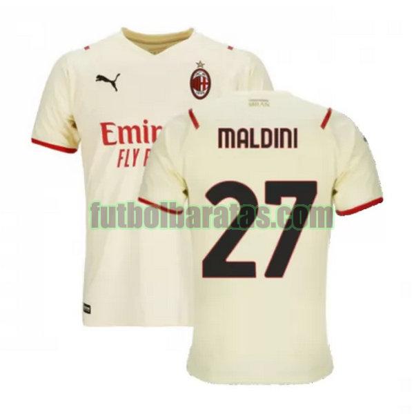 camiseta maldini 27 ac milan 2021 2022 blanco segunda