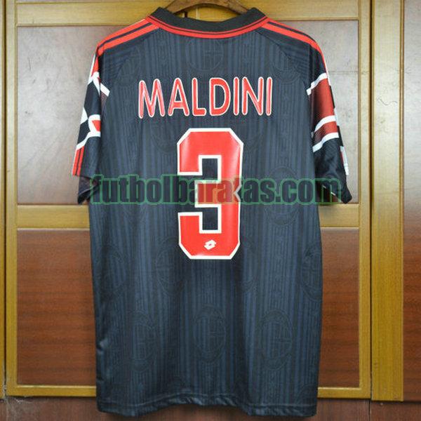 camiseta maldini 3 ac milan 1997-1998 negro tercera
