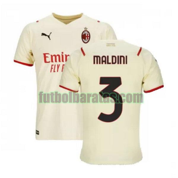 camiseta maldini 3 ac milan 2021 2022 blanco segunda