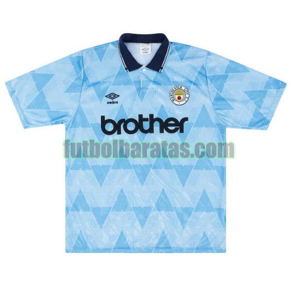camiseta manchester city 1989-1990 azul primera
